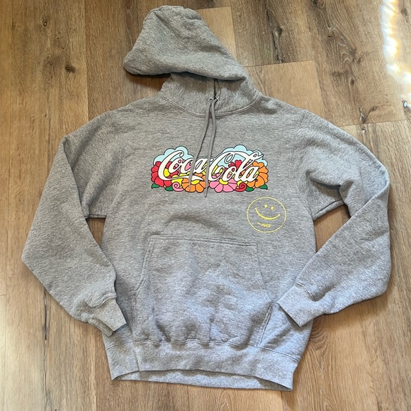 Coca Cola Tops - Coca-Cola Grey Hoodie Perfect Harmony The Hilltop Commercial 1971 Small